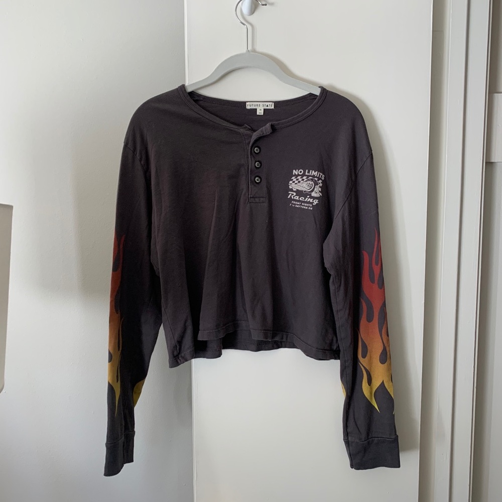 Cropped Henley Tee